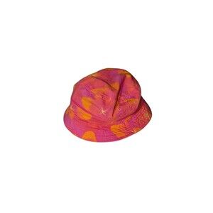 Y2K Gap Bucket Hat L/XL Kid's Pink Orange Floral Convertible Zipper Beach